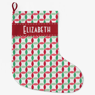 Customized Christmas Modern Pattern Large Christmas Stocking