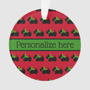 Customized Christmas Scottie Dog Ornament