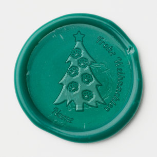 Customized Christmas Tree with Paws  Wax Seal Sticker