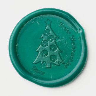 Customized Christmas Tree with Paws  Wax Seal Sticker