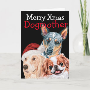 Customized Christmas watercolor card from your dog