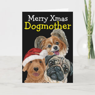 Customized Christmas watercolor card from your dog