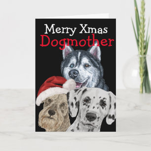 Customized Christmas watercolor card from your dog