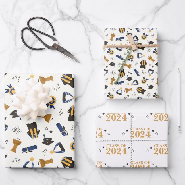 Customized Class of Graduation Wrapping Paper Sheets (Front)