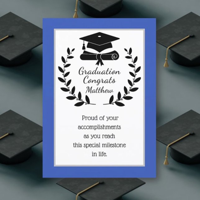 Customized, classic Congrats graduation card (Creator Uploaded)