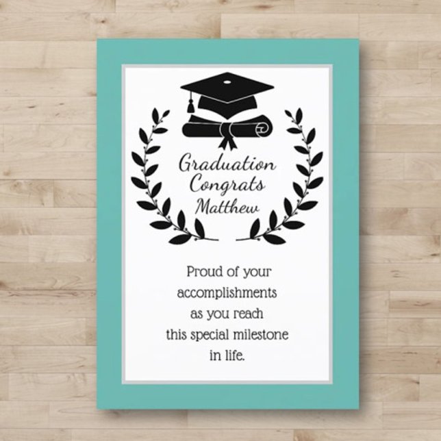 Customized, classic Congrats graduation card (Creator Uploaded)