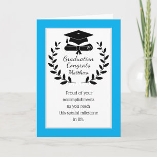Customized, classic Congrats graduation card