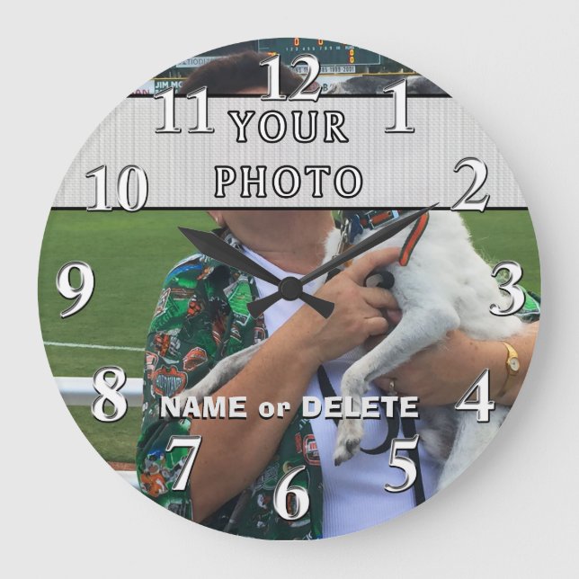 Customized Clock with Photo and Name or Delete (Front)