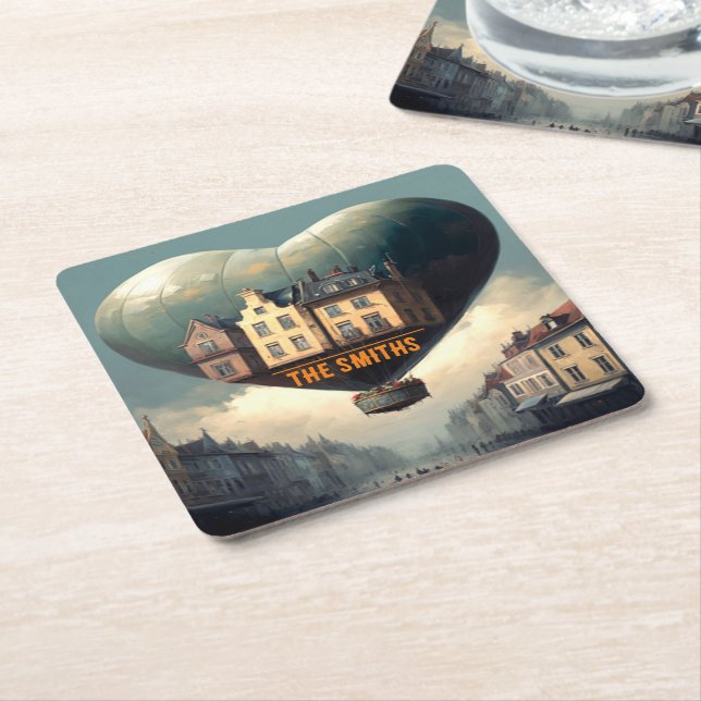 CUSTOMIZED COASTERS VINTAGE HOT-AIR BALOON (Angled)