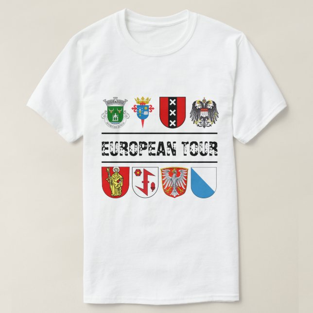 Customized Coat of Arms European Tour T-Shirt (Design Front)
