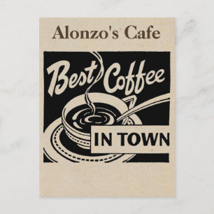 Customized Coffee Shop - Latte Postcard