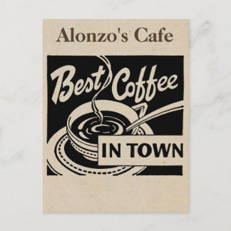 Customized Coffee Shop - Latte Postcard
