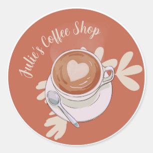 Customized Coffee Shop Sticker