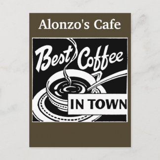 Customized Coffee Store / Restaurant - Dark Roast Postcard