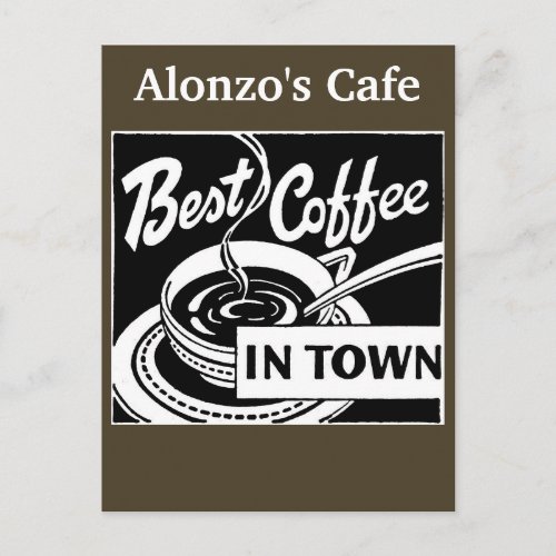 Customized Coffee Store  Restaurant _ Dark Roast Postcard