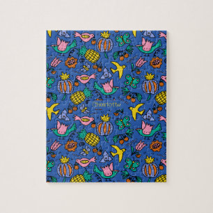 Customized colorful cute fruity summer jigsaw puzzle