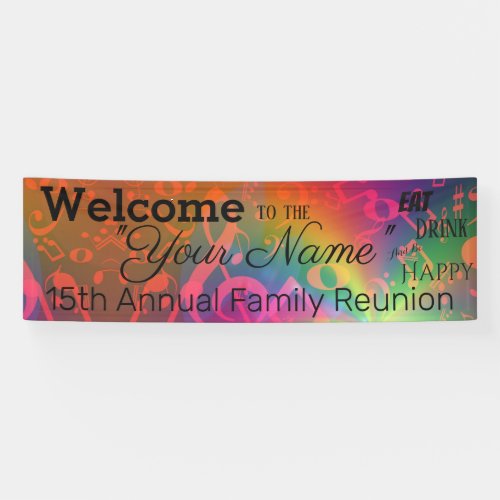 Customized Colorful Family Reunion Banner