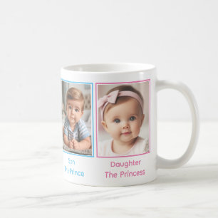 Customized Colorful Four Family Photo Collage Coffee Mug