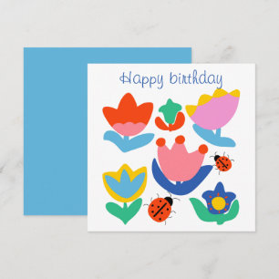 Customized colorful tulips with ladybugs