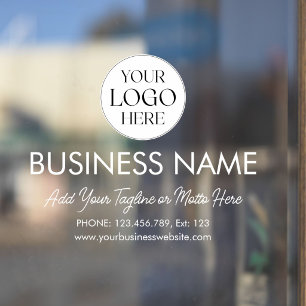 Customized Company Business Logo Modern Elegant Window Cling
