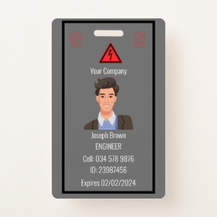 Customized Company Employee ID Badge for lanyard