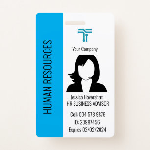 Customized Company Employee ID Badge for lanyard