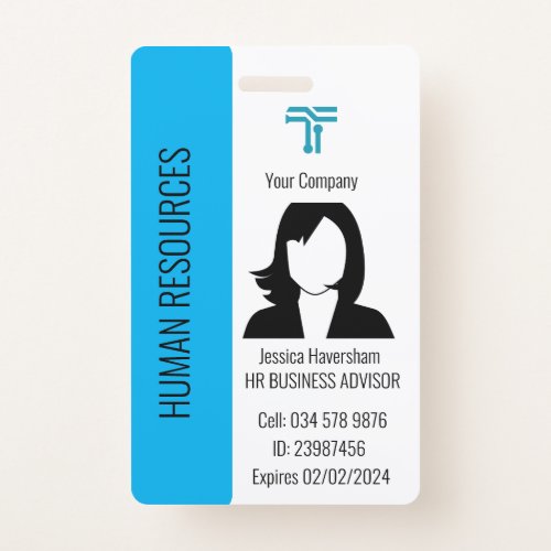Customized Company Employee ID Badge for lanyard