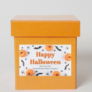 Customized Company Happy Halloween Party Rectangular Sticker