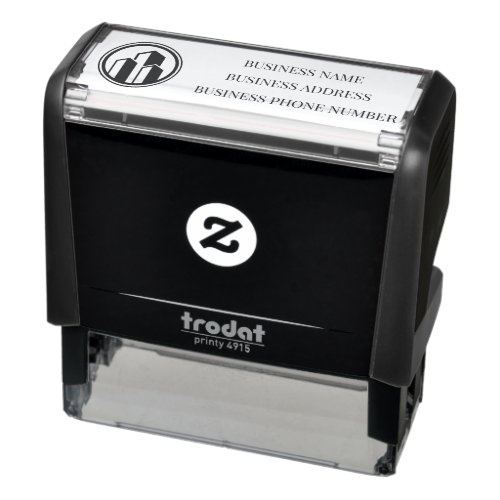 Customized Company Logo Address and Phone Number Self_inking Stamp