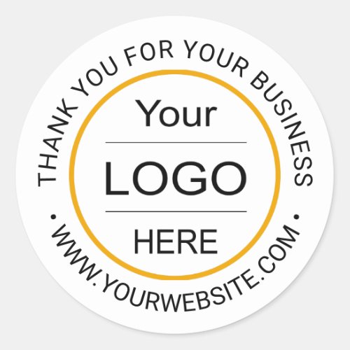 Customized company logoThank you for your busine Classic Round Sticker