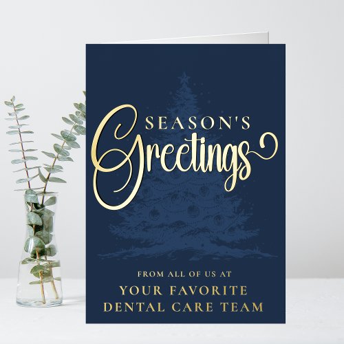 Customized Company Professional Business Christmas Foil Holiday Card