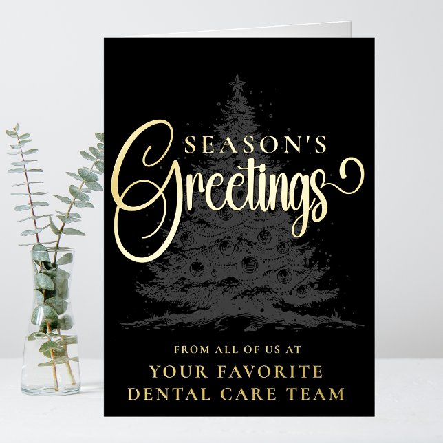 Customized Company Professional Business Christmas Foil Holiday Card (Creator Uploaded)