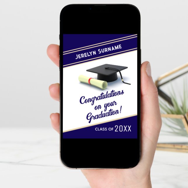 Customized Congrats graduation card (Front Digital)