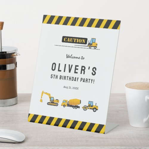 Customized Construction Theme Party Welcome Signs