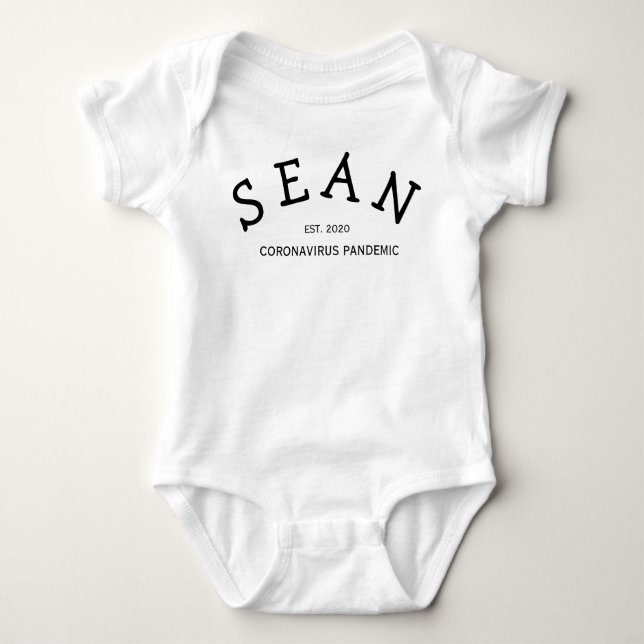 Customized Coronavirus Baby One-Piece Bodysuit (Front)