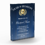 Customized Corporate Award Modern Blue Trophy