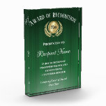 Customized Corporate Award Modern Green Trophy