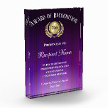 Customized Corporate Award Modern Purple Trophy at Zazzle