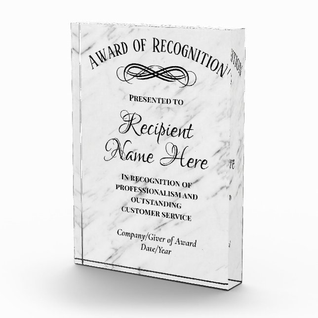 Customized Corporate Gift Acrylic Trophy Plaque (Right)