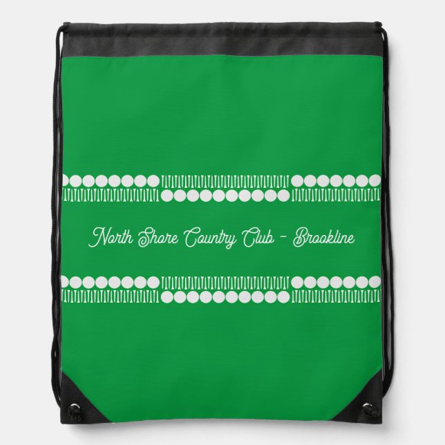 Customized Country Club Beach Towel Drawstring Bag (Front)