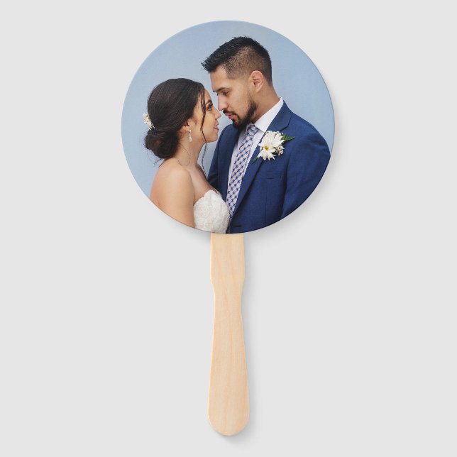 Customized Couple Wedding Photo Hand Fan (Front)