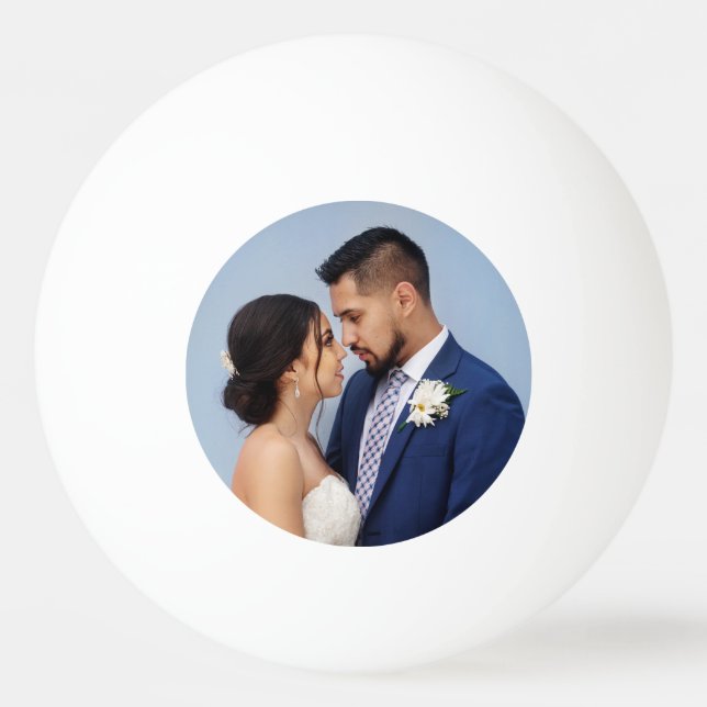 Customized Couple Wedding Photo  Ping Pong Ball (Front)