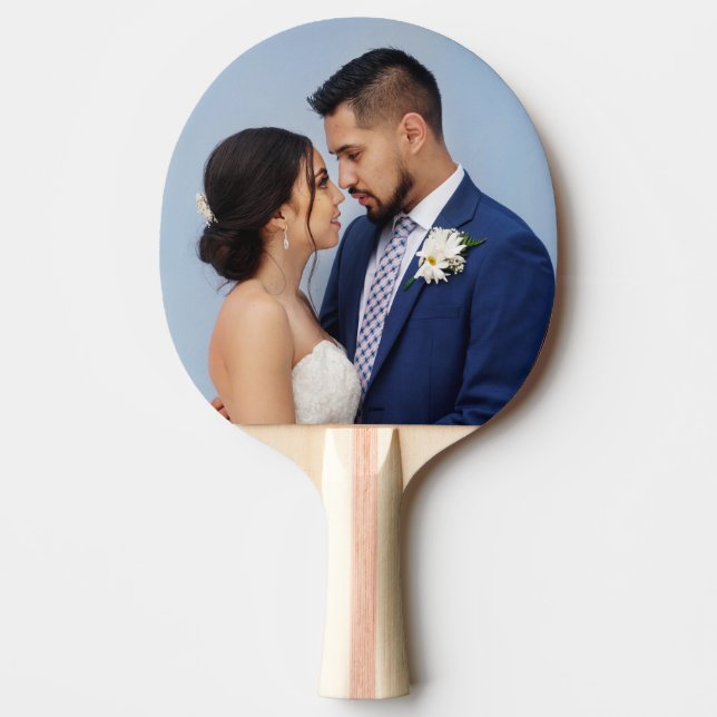 Customized Couple Wedding Photo  Ping Pong Paddle (Front)
