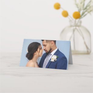 Customized Couple Wedding Photo Place Card