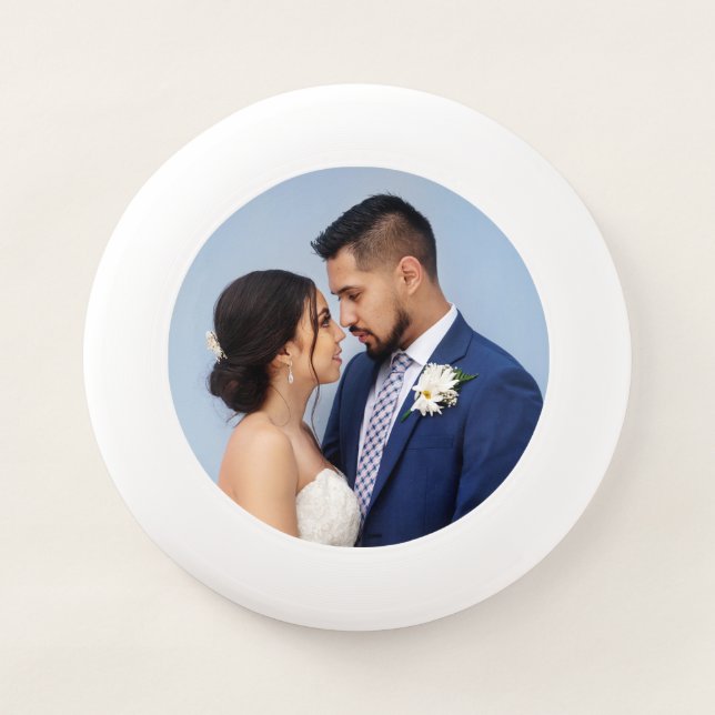 Customized Couple Wedding Photo Wham-O Frisbee (Front)