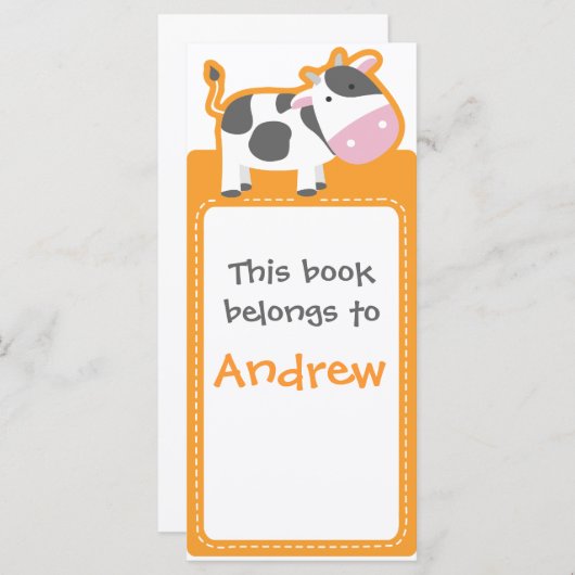 Customized*Cow Bookmarks Book (Front/Back)