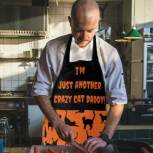 Customized Crazy Cat Daddy Halloween Apron