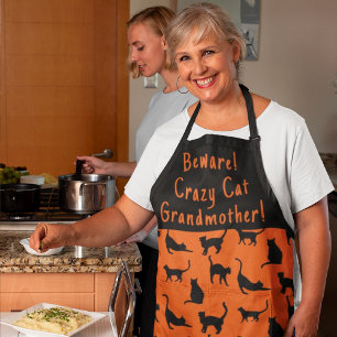 Customized Crazy Cat Grandma All-Over Print Apron