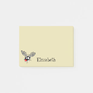 Customized Crazy Red Nosed Reindeer Post-it Notes