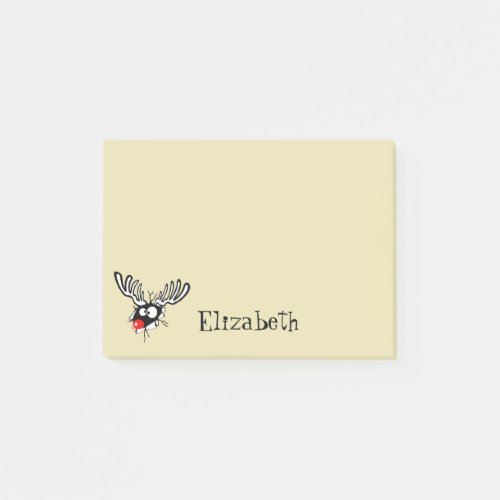 Customized Crazy Red Nosed Reindeer Post_it Notes